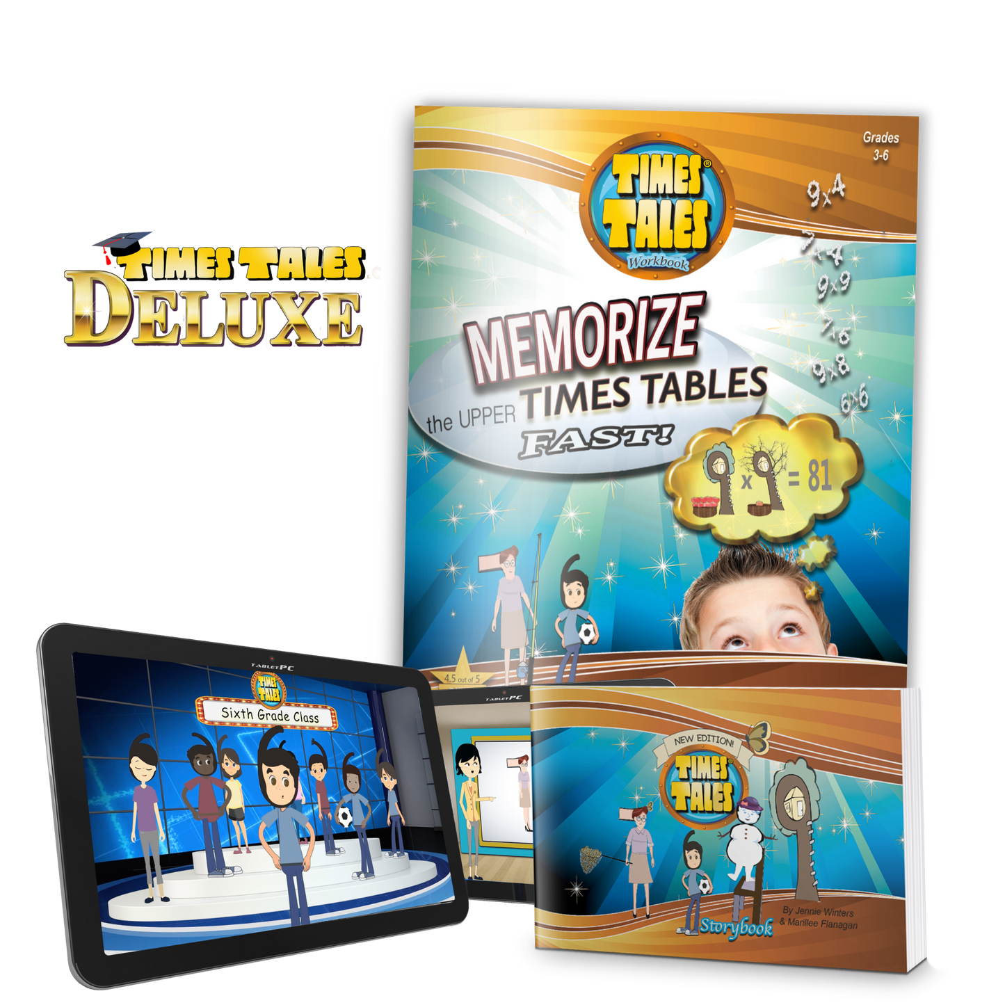 Times Tales® Deluxe BUNDLE - Memorize the UPPER Times Tables ONLY