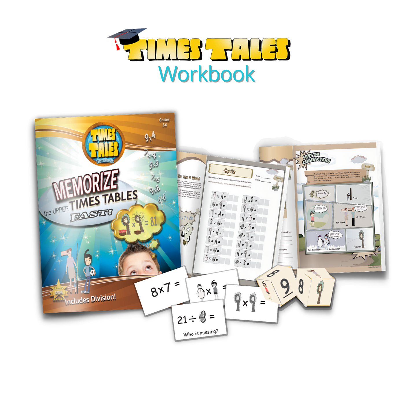 Times Tales® Deluxe BUNDLE - Memorize the UPPER Times Tables ONLY